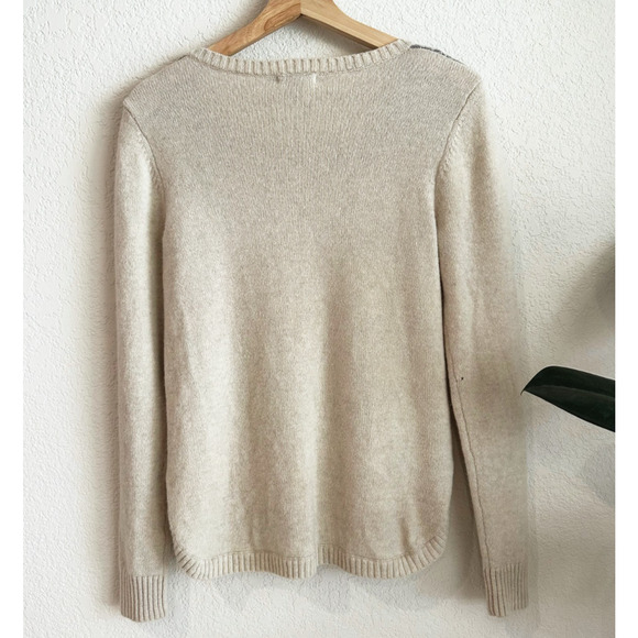 Toad & Co Womens Crew LambWool Sweater Small Fair Isle Lightweight Preppy Ivory - Picture 7 of 10